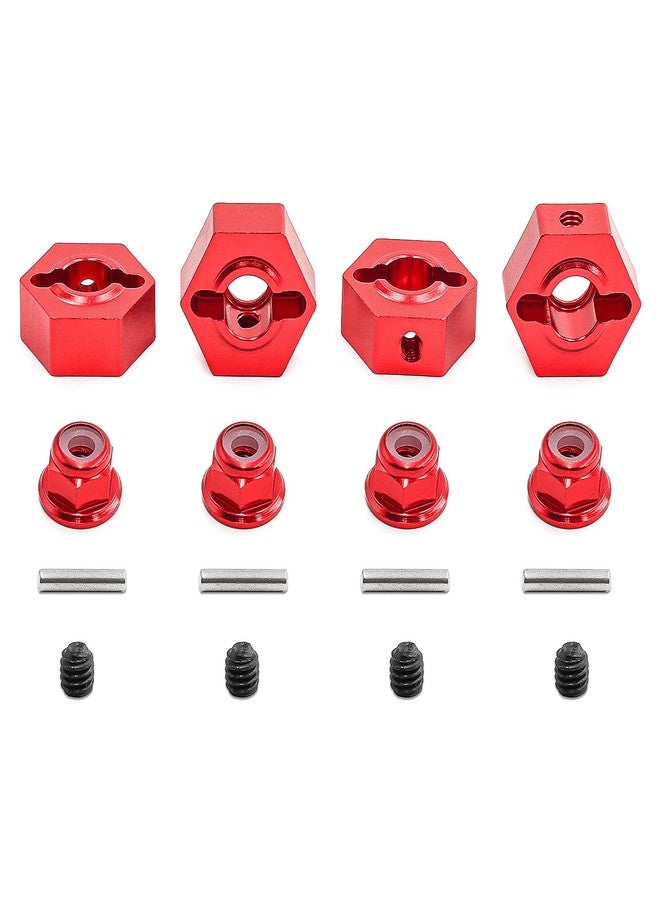 POLANTA 4Pcs Aluminum Alloy 14mm Wheel Hex Hub Adaptor with 4pcs M4 Flanged Lock Nut for Arrma 3S BLX Vorteks Senton Granite Big Rock Upgrade Parts,Replace ARAC9742/ARAC9699 - Image 3